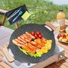 Korean Barbecue Pan with Storage Bag, Baking Tray, Non-Stick Coating, for Camping, Baking, Garden,