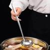 Кухонная посуда Двухфункциональная суповая ложка с длинной ручкой Нержавеющая сталь Суповой половник со съемным фильтром Дуршлаг Посуда Черпак