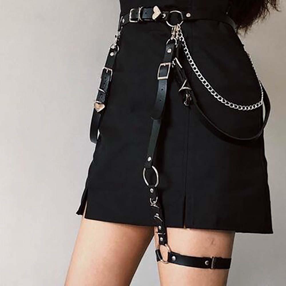 Metal Waist Chain Punk JK Leg Loop Leg Accessories Skirt Belt Dress Accessories