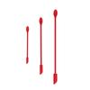 Small Spatula and Long Silicone Double Headed Mini Jam Cake Cream Makeup Bottle Spatula3pcs Red