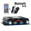 HiFi Sound Amplifier Digital 4 Channel Audio Amplifier Bluetooth Karaoke Player FM Radio Support Remote Control