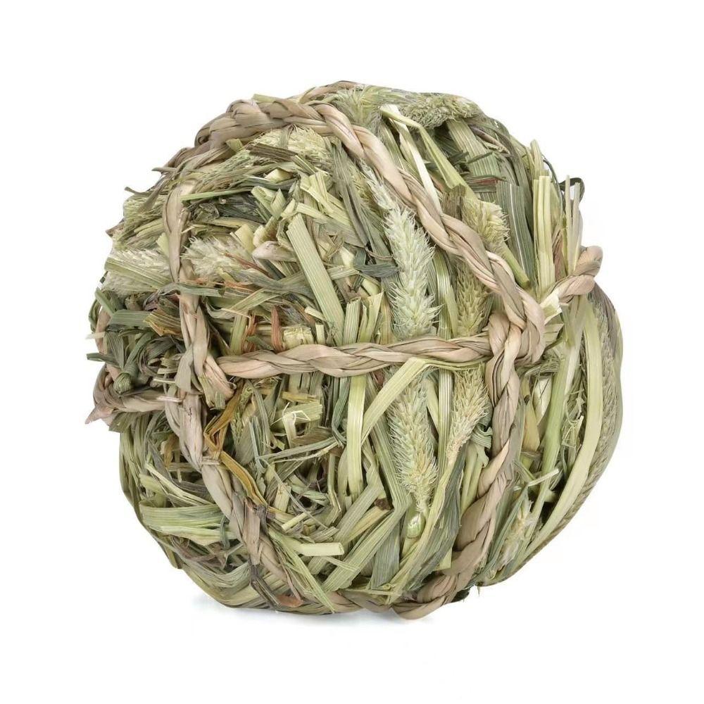 7 см жевательный плетеный мячик морская свинка кролик хомяк жевательная игрушка натуральный травяной мяч интерактивная игрушка для домашних животных