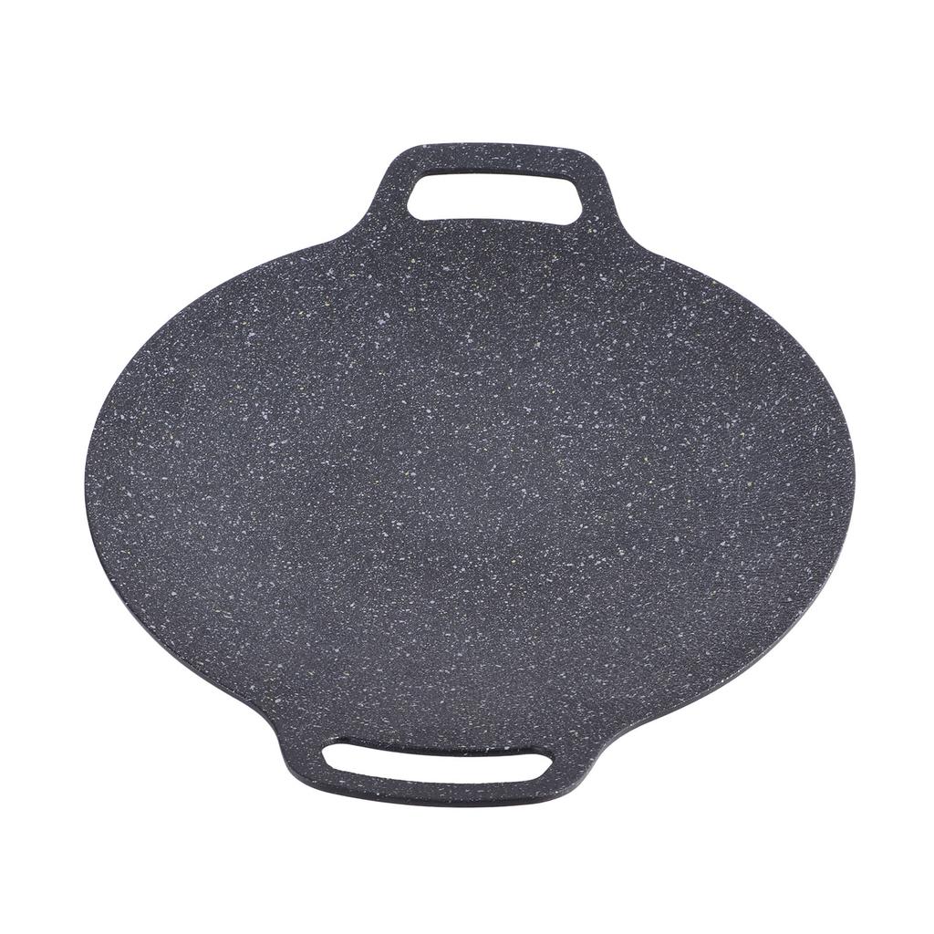 Корейская сковорода-гриль с антипригарным покрытием, 6 слоев, круглая решетка для барбекю для готовки в помещении и на открытом воздухе, черная