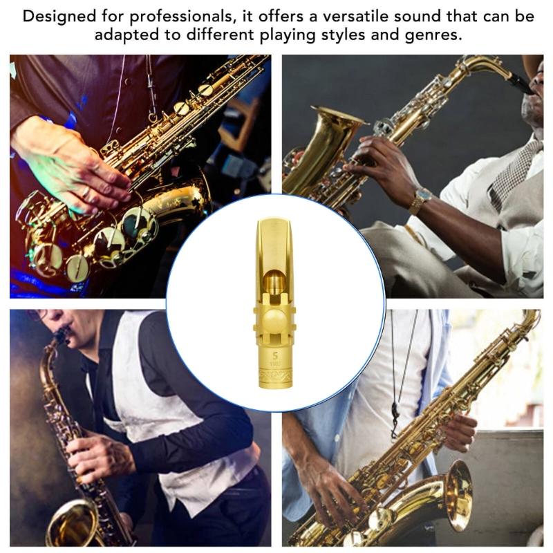 Металлические мундштуки из латуни для саксофона-альта (Eb Alto Saxophone) с колпачками и лигатурами для профессионалов и начинающих