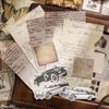 LUOM 15pcs Vintage Style Material  Paper Retro Diy Hand-decorated Scrapbooking Stickers For Art