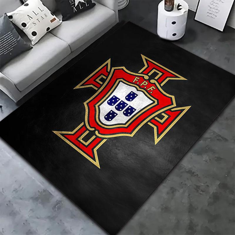 Portugal National Football Logo Carpet Rug for Living Room Bedroom Home Sofa Decoration,Kids play Non-slip Floor Mat