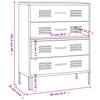 Pink Chest of Drawers 80 x 35 x 101.5 cm Steel