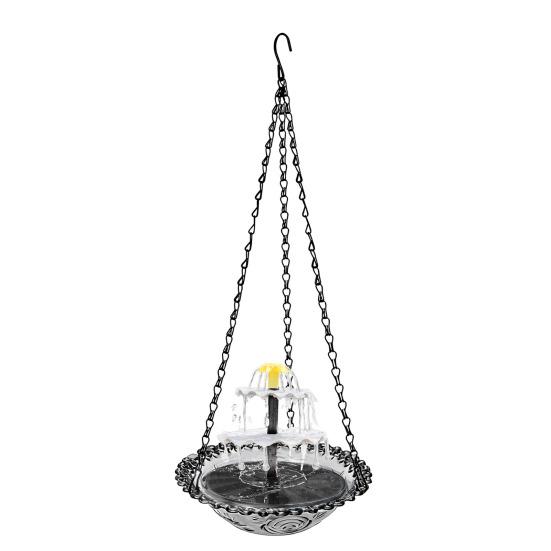 Yousheng Solar Bird Bath Fountain, 3-Tier Cascading Fountain Hanging Bird Bath, Solar Powered Outdoor Hummingbird Bath Fountain, for Garden Backyard