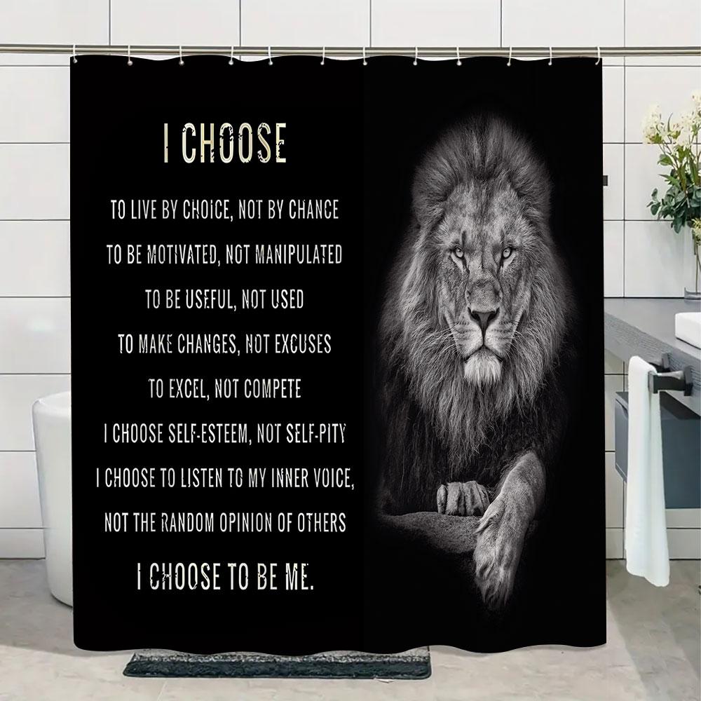 Шторка для душа «Дикая природа джунглей» с тигром, растениями, тропическими пальмовыми листьями, полиэстер, для ванной комнаты, с крючками, S