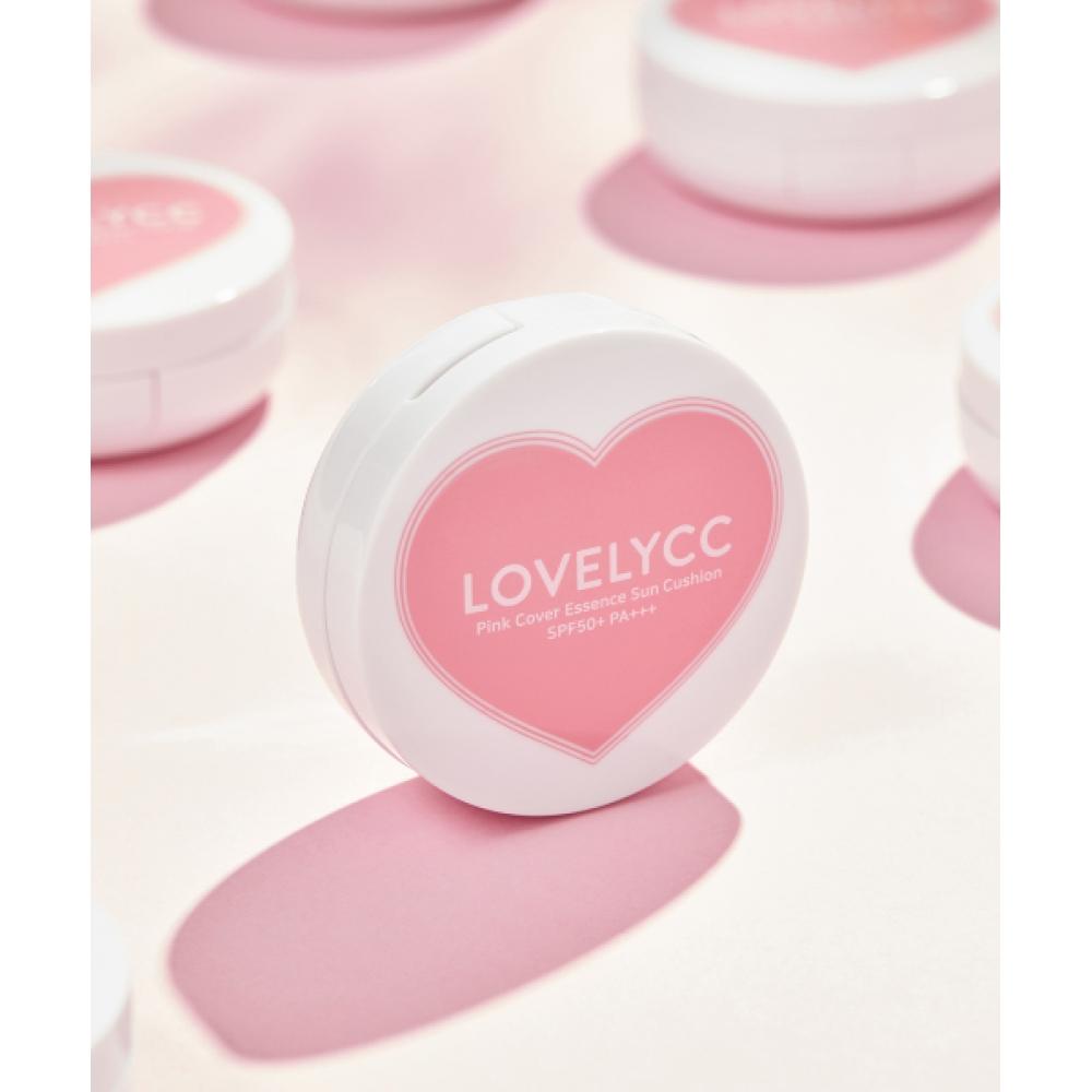 Lovelycc Pink Cover Essence Sun Cushion Spf50+ Pa+++ 15g