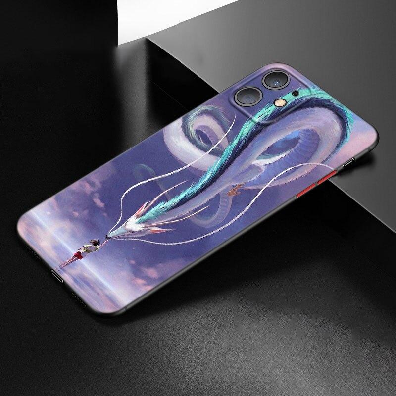 Чехол для телефона «Унесенные призраками Тотора» для Apple iPhone 12 13 Mini 11 Pro Max XR X XS MAX 8 7 6S 6 Plus SE 5S 5 2020, черный чехол