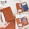 2024 RFID Anti-Theft Multi-Functional Passport and Travel Document Bag
