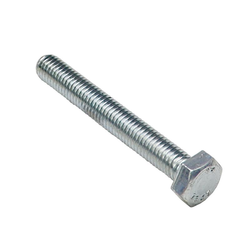 Hexagonal head screw, full thread, M8x60, class 8.8, DIN933, white galvanized