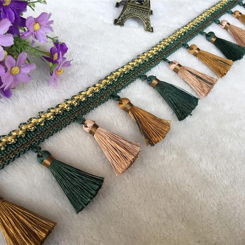 1/2/3 Meter European Style Curtain Tassel Lace Trims Fabric Diy Sewing Accessories Fringe Sofa Upholstery Decor Material Craft