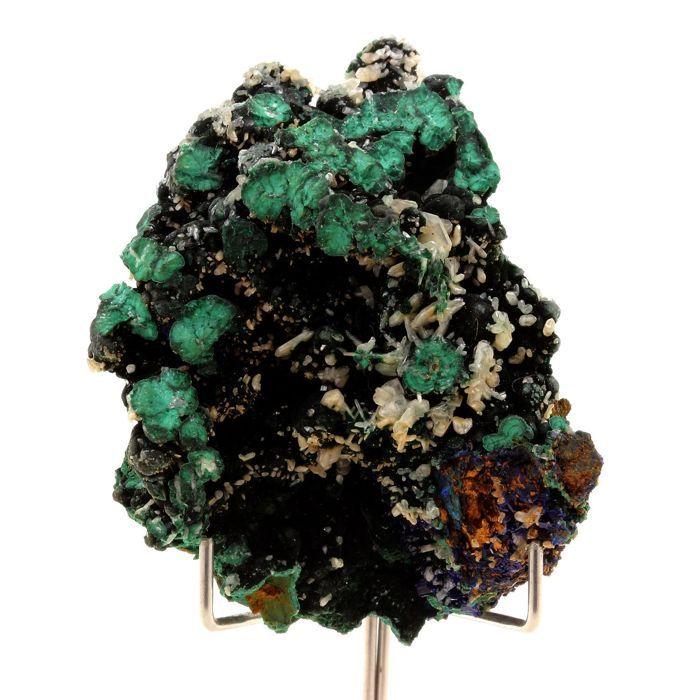 Pierres et Minéraux. Malachite + Cerusite. 600.0 ct. Mashamba West Mine, Congo.