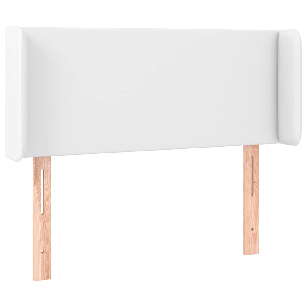 vidaXL LED Kopfteil Weiß 103x16x78/88 cm Kunstleder