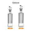 Диспенсер для оливкового масла Стеклянная и нержавеющая бутылка Дозатор Уксусница и масленка с носиком для наливания Носик без капель для