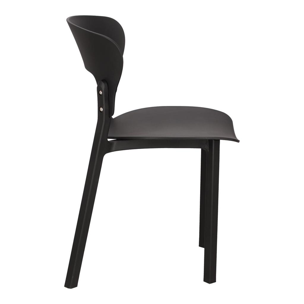 Kabru CHAIR black POLYPROPYLENE profiled backrest