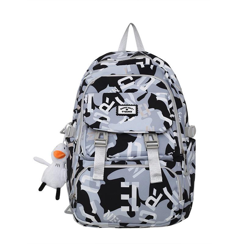 Рюкзак мужской большой вместимости рюкзак с граффити женский школьный рюкзак для учащихся старших классов средней школы