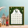 Acrylic Desktop Ramadan Advent Calendar with Base, Ethnic Home Table Eid Decoration, Countdown To Eid Holiday Craft