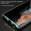 Для Samsung Galaxy S25 S24 S23 S22 S21 Ultra Чехол 360° Полная защита Металлический Магнитный Со стеклом для экрана Защитная крышка для камеры