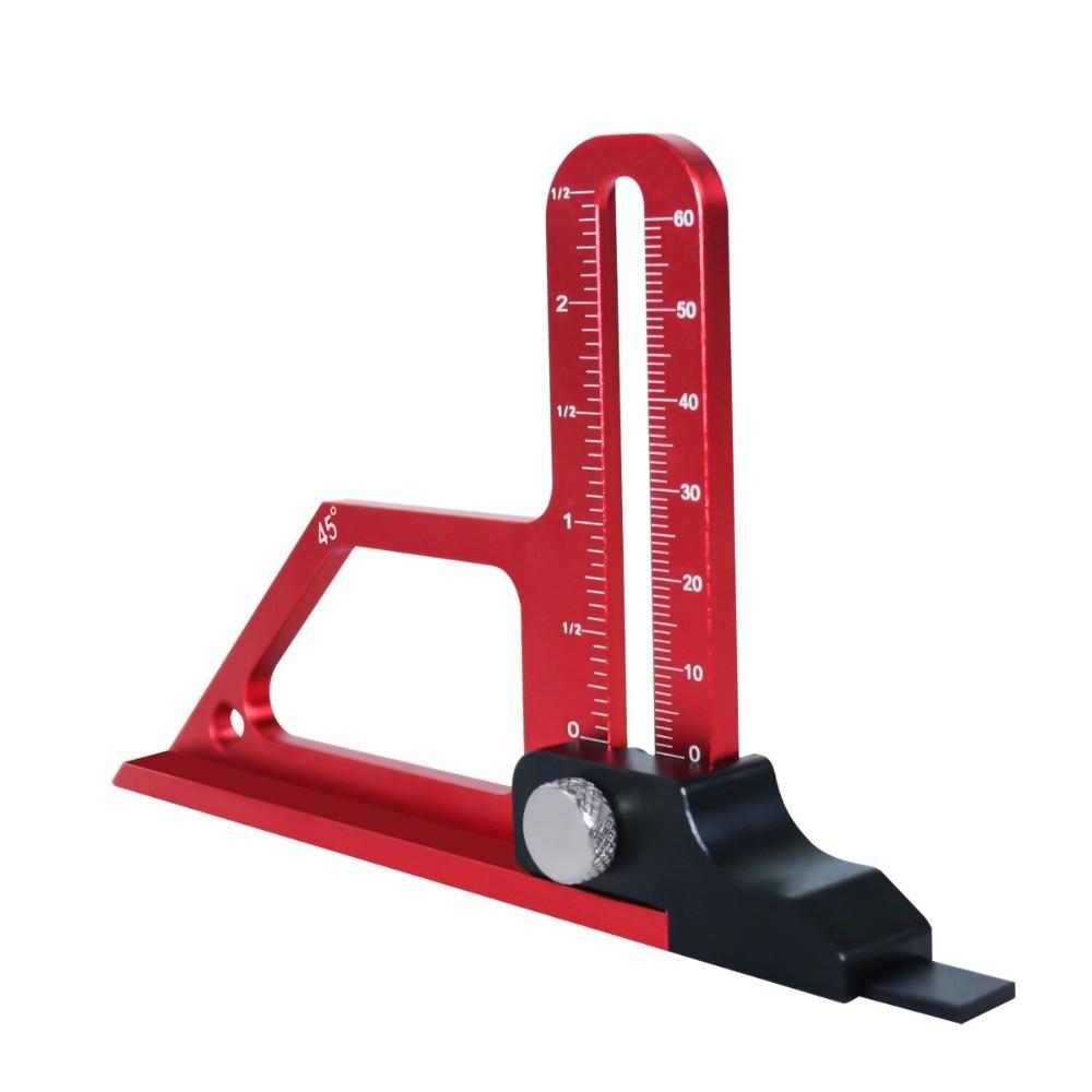 0-60mm Adjustable Table Depth Gauge Inch Scale Router Table Height Gauge Workbench