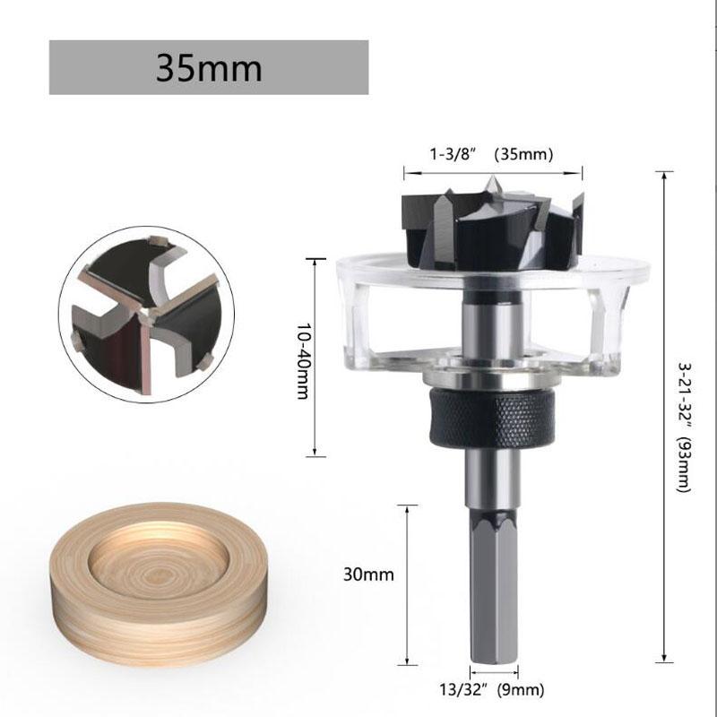 Шестигранный хвостовик 35 мм 2,3 лезвия регулируемый позиционер с крышкой шарнирное отверстие сверло для деревообработки