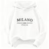 Модная толстовка с принтом букв Milano Italy, забавная толстовка для детей Y2k, детский свитшот с капюшоном, повседневные толстовки для мальчиков и девочек, одежда