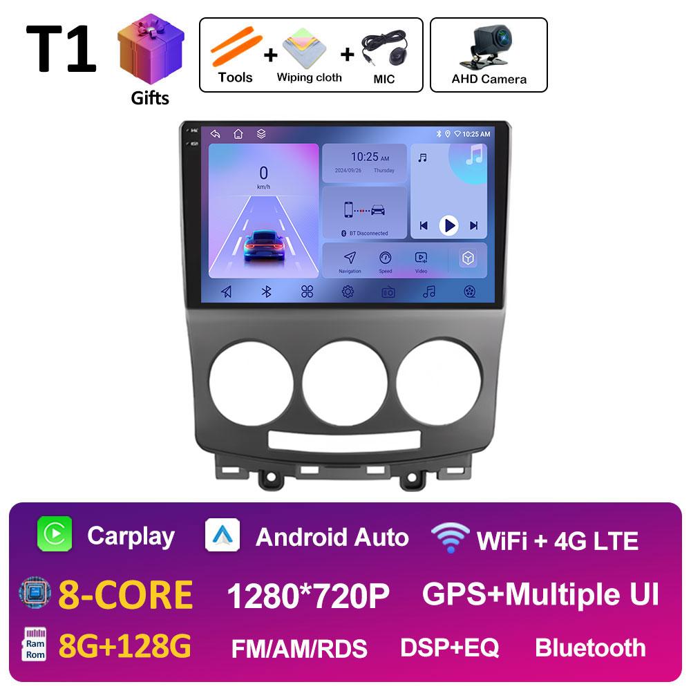 9 дюймовый Android Auto для MAZDA 5 2005 2006 2007 2008 2009 2010 Беспроводной Carplay Вентилятор охлаждения WIFI QLED IPS Экран WIFI Аксессуары