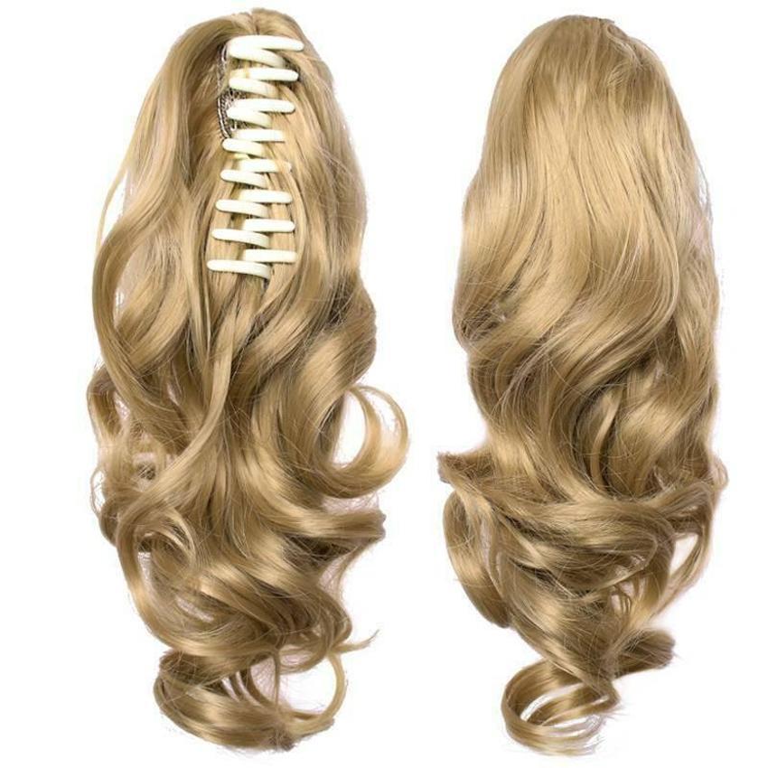 Clip In Curly Hair Wig Jaw Ponytail Hairs Extension Clip-on Claw Curly-Wavy Pony Tail Hairpiece Accessoires