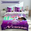 3pcs Custom Name Nella the Princess Knight Set,Includes 1 Duvet Cover and 2 Pillowcases,All-season Bedroom Decor