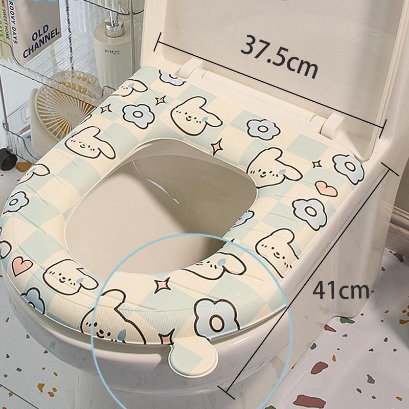 Мультяшный водонепроницаемый чехол для сиденья унитаза, универсальный милый чехол для сиденья унитаза