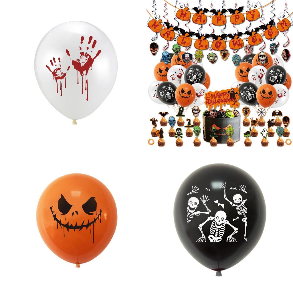 High-quality Halloween Party Balloons Scary Skull Ghost Pumpkin Balloons