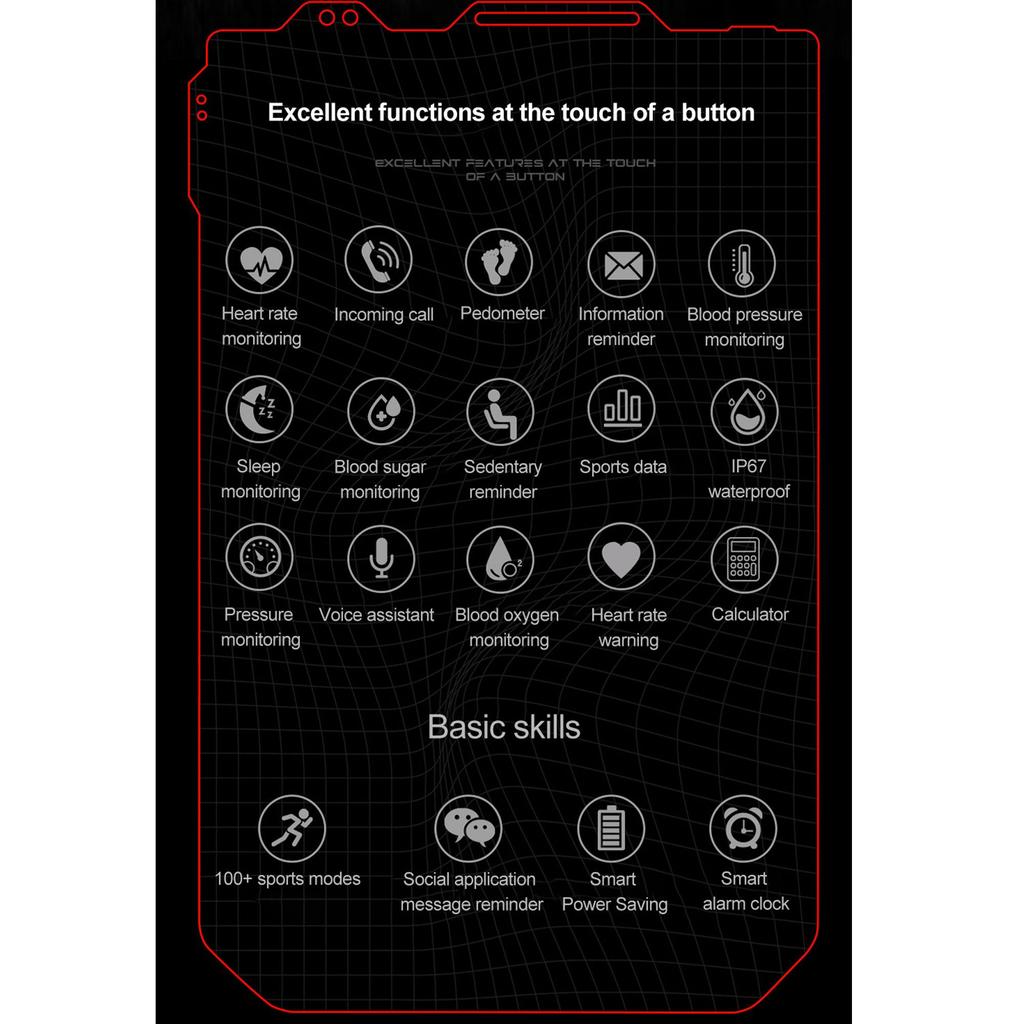 SmartWatch Men AMOLED Outdoor Sport Track Heart Rate Health Monitor Ip67 Waterproof Bluetooth Call Smart Watch