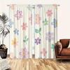 2 Pcs Colorful little flowers print curtains,suitable for bedroom,living room kitchen decoration,home decoration,window decor
