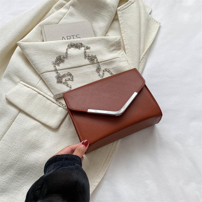 Bag 2025 New Trendy Autumn Fashion Small Square Bag Temperament Women's Bag Chain Bag Solid Color Casual Shoulder Messenger Bag