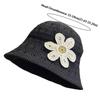 3D Flower Embroidered Fisherman Hat Foldable Straw Hat Fashion Bucket Hat  Outdoor