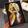 Women's 70cm Leopard Print Silk Scarf - Versatile Square Scarf for Professional and Casual Wear