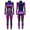 Women's Fashion Boho Halloween Print Long Sleeve Slim Costumes Zipper Jumpsuit
