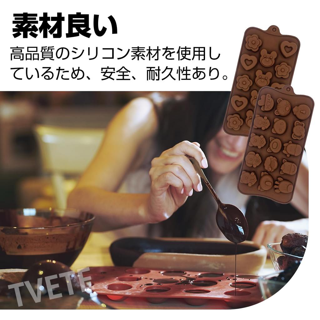 TVETE Silicone Chocolate Molds of Cute and Cat Animal 3D Chocolate Easy To Flexible Silicone Molds for Homemade Ice Cube Makes 29 Chocolates At a Time
