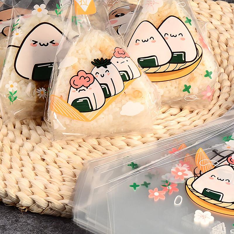 50 шт. японский треугольный рисовый шарик, одноразовая упаковка, сумка, нори онигири, сумка для суши, форма для приготовления суши, аксессуары для бенто