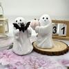 Жуткое украшение, модель летучей мыши, тыквы, привидения, Хэллоуинское украшение, смоляная фигурка призрака для дома, рабочего стола, сада, праздничное украшение