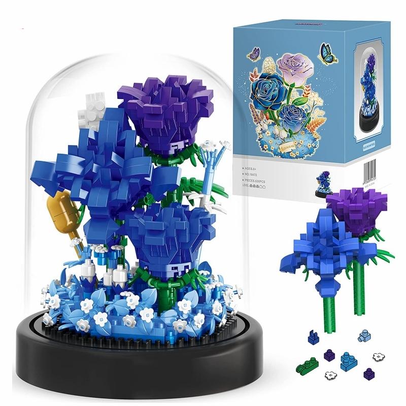 Набор для сборки букета роз, DIY цветы, игрушки, наборы деревьев бонсай с крышкой, ботаническая коллекция, строительные блоки, кирпичи