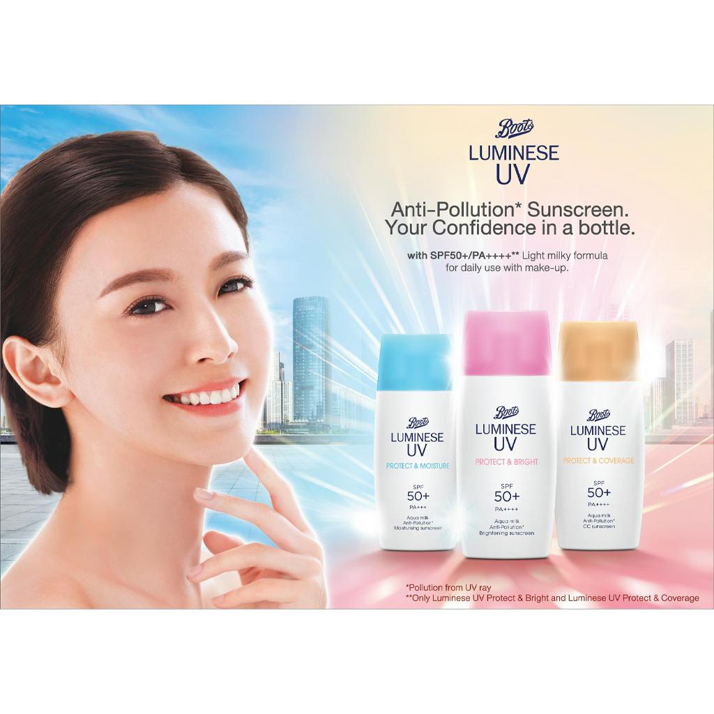 Boots LUMINESE UV PROTECT & MOISTURE SPF50+ PA+++ 40 мл.