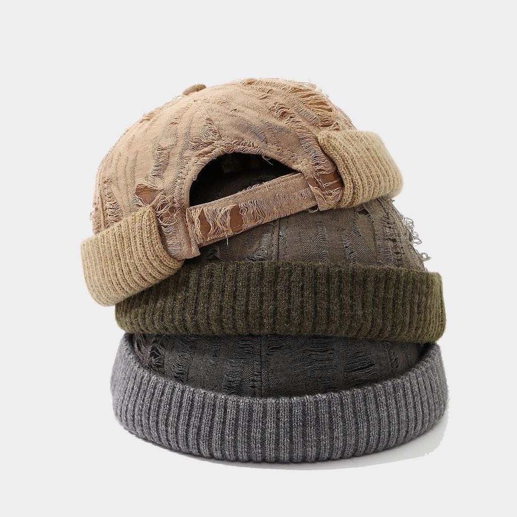 Personalized Trend R0etro Landlord Hat Street Cool Melon Skin Caps Men's And Women's Brimless Hats Trend Fashionable Versatile