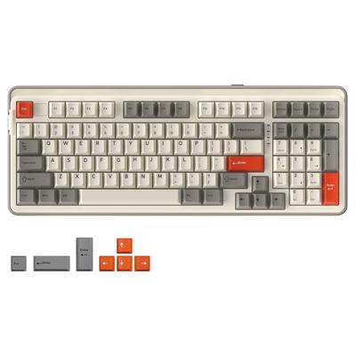 Игровая клавиатура DAREU EK98PRO, беспроводная механическая клавиатура с цифровой панелью, подключение по USB, английская раскладка, крепление на прокладку, поддержка горячей замены RGB