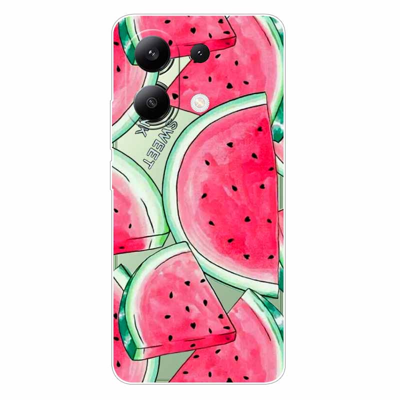 Для Xiaomi Redmi Note 13 4G Чехол ТПУ Прозрачный Мягкий Милый Рисунок Девочки Чехол Для Redmi Note 13 4G Чехол Note13 Прозрачный Силикон