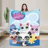Теплое Мягкое Одеяло для Кемпинга Littlest Pet Shop Плед Фланелевое Покрывало для Улицы Новинка Чехол для Дивана-кровати