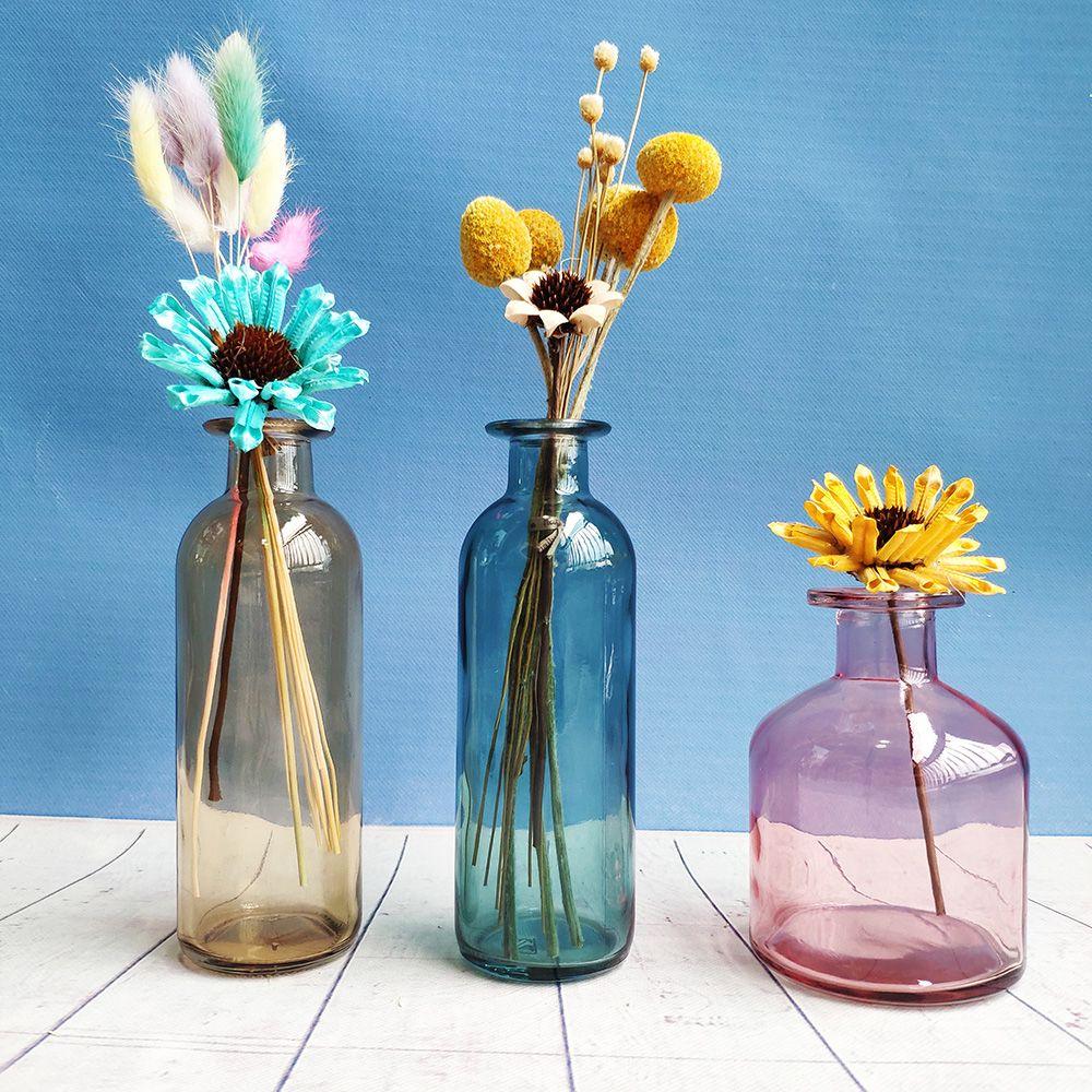 Living Room Glass Bottle Flower Decoration Flower Vase Glass Vase Table Decor Home Decoration