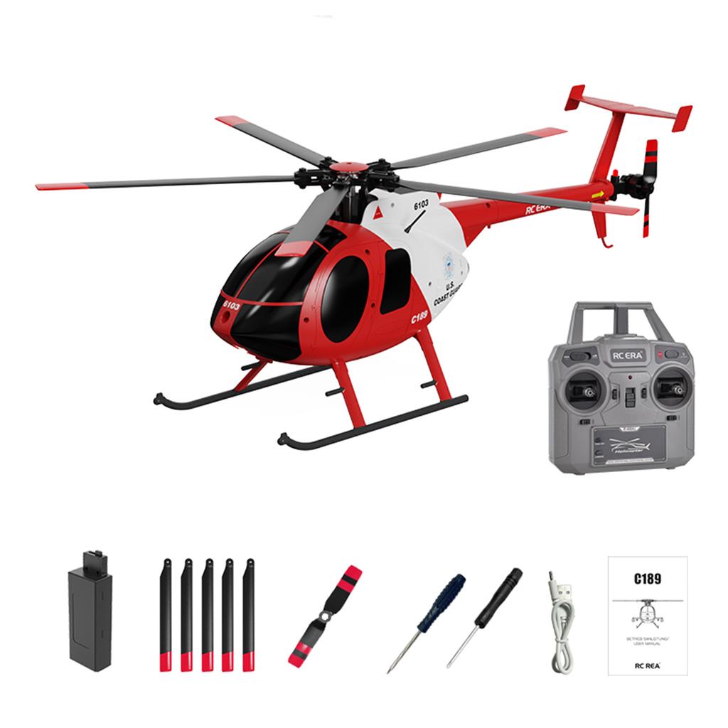 1:28 C189 RC Вертолет MD500 Бесколлекторный двигатель Двухмоторный Модель с дистанционным управлением 6-осевой гироскоп Самолет-симулятор
